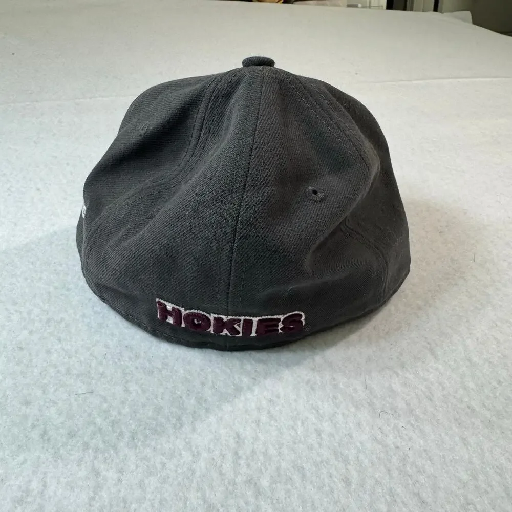 Kids New Era Maroon Virginia Tech VT Hokies 59Fifty Fitted Hat Cap Wool Poly Bln